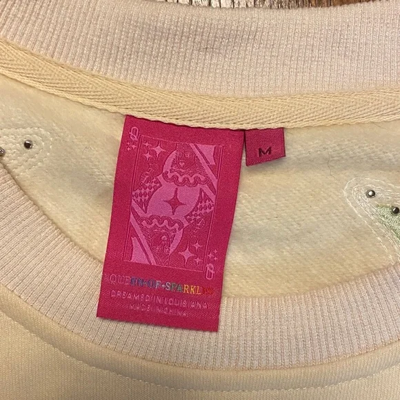 QUEEN OF SPARKLES Festive Sweatshirt with Colorful Embellishments - Picture 3 of 4